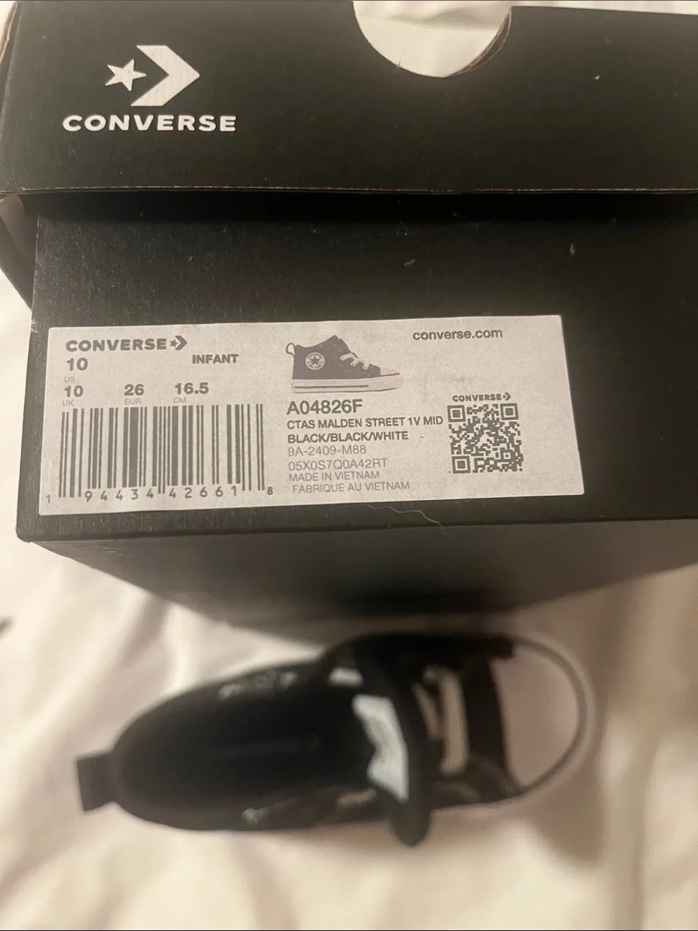 Converse Kids Chuck Taylor All Star Black and White High-Top Sneakers